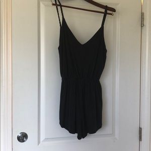 Urban outfitters black elastic waist romper